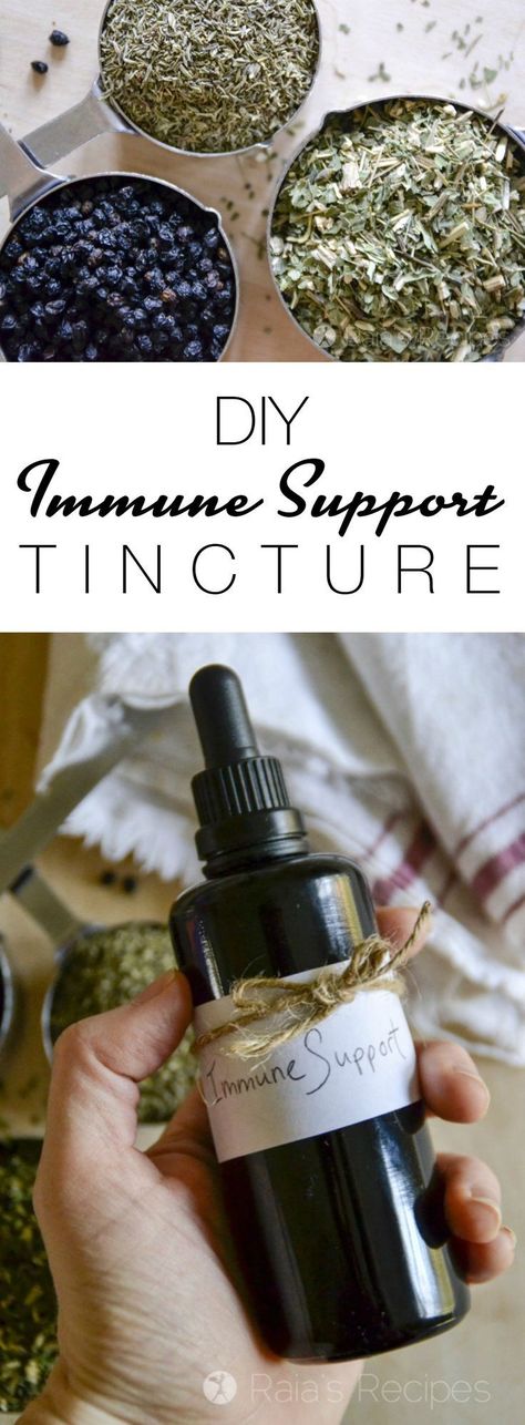 #ad Never made a tincture before? This Easy Immune Support Tincture is a great place to start! And your immune system will thank you... | RaiasRecipes.com Magick Spells, Herbal Tinctures, Herbal Apothecary, Natural Healing Remedies, Herbal Healing, Diy Remedies, Natural Therapy, Homemade Remedies, Immune Support