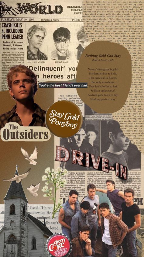 stay gold, ponyboy #theoutsiders Glory Road, Stay Gold Ponyboy, Stay Gold, Boys Wallpaper, Forever Grateful, Looking Back, The Outsiders, The Incredibles, Wallpapers