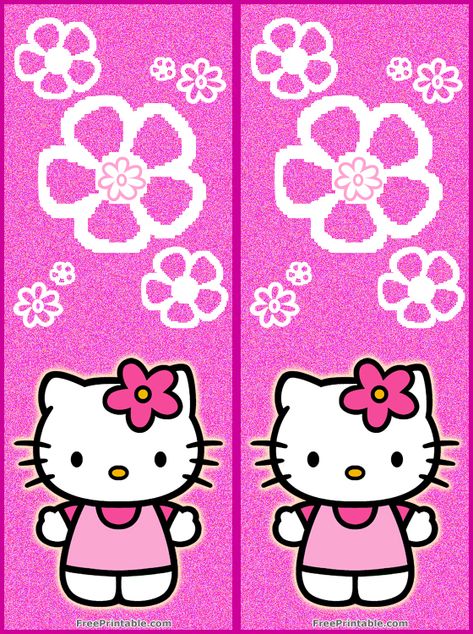 . Hello Kitty Bookmarks Free Printable, Sanrio Bookmark Printable, Hello Kitty Bookmark, Kitty Bookmarks, Bookmarks Ideas, Free Printable Bookmarks, Hello Kitty Printables, Hello Kitty Cupcakes, Bullet Journal Ideas Templates