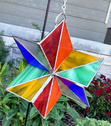 Glass Spinner Pattern, Stained Glass Spinner Patterns, Stained Glass Pinwheel, Stained Glass Spinners, Stained Glass 3d Spinners, Glass Spinners, Stained Glass Dragonfly Suncatcher, Stained Glass Bevels, Glass Menagerie