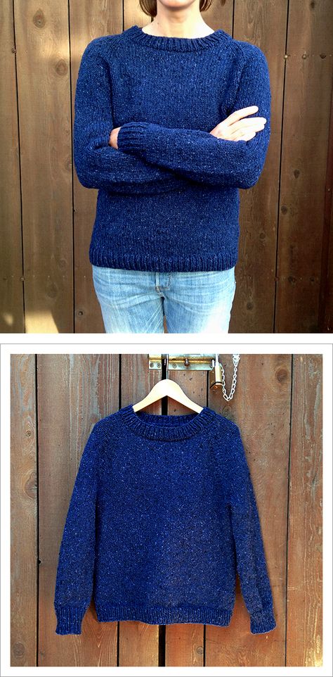 Raglan Sweater Knitting Pattern, Jumper Ideas, Easy Sweater Knitting Patterns, Sweater Tutorial, Knitted Stuff, Knitting Clothes, Knitting Sweaters, Knitting Patterns Free Sweater, Jumper Knitting Pattern