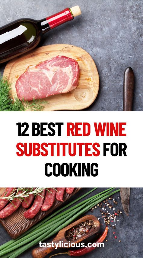 substitute for red wine cooking | red wine substitute for stew | red wine substitute bolognese | Best Substitutes For Red Wine | summer dinner recipes | healthy lunch ideas | dinner ideas | breakfast ideas | easy healthy dinner recipes Red Wine To Cook With, Substitute For Red Wine In Cooking, Cooking Wine Guide, Red Wine Substitute For Cooking, Dry Red Wine For Cooking, Best Red Wine For Cooking, Red Wine Gravy For Beef, Wine Substitute In Cooking, Red Wine Recipes Cooking