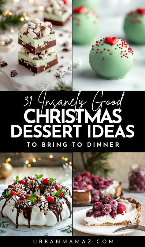 Dessert Ideas to Bring to Christmas Dinner Christmas Sweet Table Ideas, Winter Desert Ideas, Dessert Ideas For Christmas Party, Showstopping Christmas Desserts, Traditional New Year’s Day Dessert, Christmas Dessert Fancy, Easy Christmas Desserts For Parties, Best Christmas Desserts Easy, Christmas Dessert Ideas Fancy