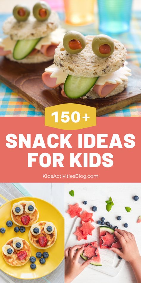 Never run out of snacks with this massive list of ideas that kids love, including quick after school snacks, ideas for picky eaters, toddler snacks & more! School Snacks Ideas, Quick After School Snacks, Homemade Hot Pockets, Snack Ideas For Kids, Snacks Ideas, Snacks For Kids, Cute Snacks, Fun Snacks For Kids, Toddler Snacks