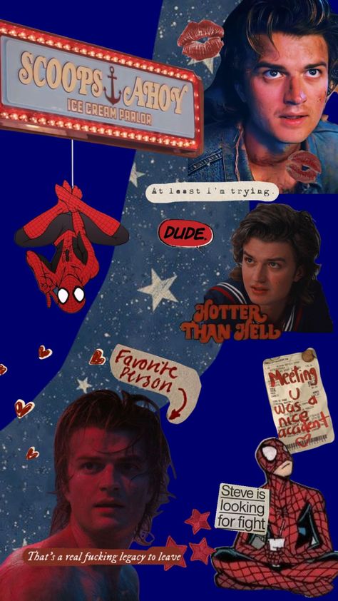 #myfirstshuffle I present to you: spidey Steve 🕸 #steveharrington #spiderman #strangerthings Joe Kerry, Joe Keery, Stranger Things Wallpaper, Steve Harrington, Stranger Things Funny, Connect With People, Your Aesthetic, Creative Energy, Stranger Things