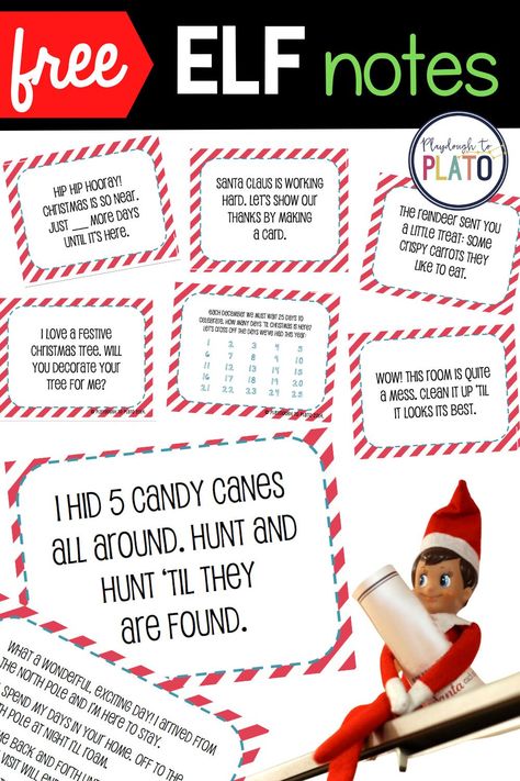 If your family loves Elf on the Shelf, then you'll love these cute FREE elf notes that you can use as you count down the days until Christmas! All you have to do is download and print! #christmas #elfontheshelf #holidays Elf On The Shelf Daily Notes, 3 Days Till Christmas Elf On The Shelf, Elf On The Shelf Printable Notes, Elf On The Shelf Ideas Notes, Elf Christmas Countdown, Elf On The Shelf Countdown To Christmas, Elf On The Shelf Christmas Countdown, Diy Elf Kit, Elf On The Shelf Grinch