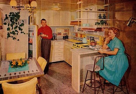 Image detail for -Love Vintage Mobile Homes & Mobile Home Parks / 1950's mobile home ... 1950s Home Interior, Vintage Mobile Home Interior, Retro Mobile Home, Mobile Home Vintage, 1960s Home Magazine, Retro Basement, Vintage Camper Concession Trailer, Mobile Home Kitchen, Riverside Retro Travel Trailers