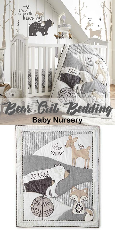 Make a cute bear nursery theme. Bear Nursery Ideas – Woodland Theme - A More Crafty Life #baby #babygift #babyboy #affiliate Woodland Nursery Quilt, Bear Nursery Ideas, Baby Boy Bear Nursery, Bear Forest Theme Nursery, Unique Boy Nursery Themes, Bear Nursery Boy, Bear Nursery Girl, Nursery Ideas Woodland, Bear Themed Nursery