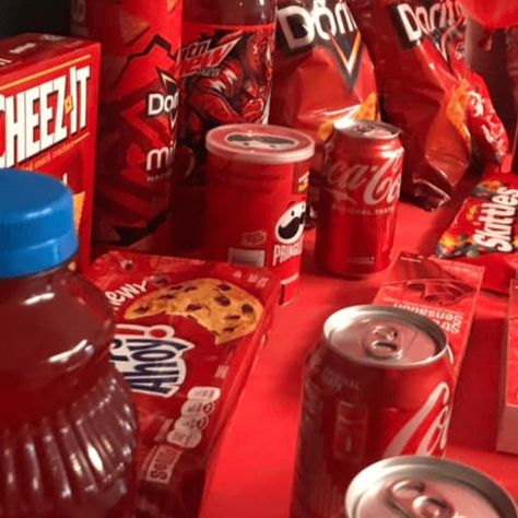 Ultimate List of 125+ Red Snacks for a Color Party – Food To Bring Red Items For Color Party, Color Party Red Food, Red Themed Food Party Snacks, Red 40 Foods, Red Color Party Food, Color Party Ideas For Adults Red, Red Party Snacks, Red Theme Food, Brown Snacks For Color Party