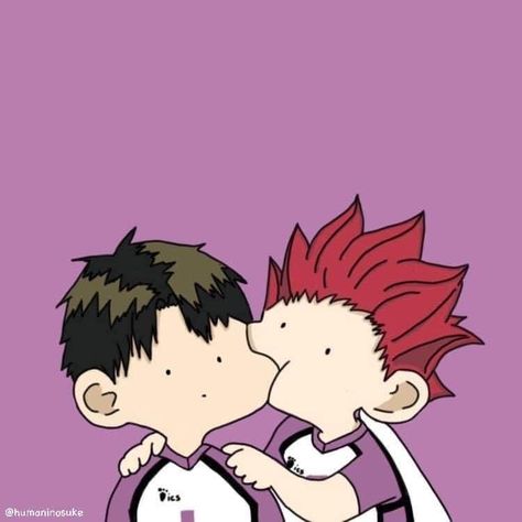 Tendou X Ushijima, Haikyuu Pictures, Haikyuu Ushijima, Ushijima Wakatoshi, Volleyball Anime, Kageyama Tobio, Haikyuu Manga, Kawaii Chibi, Haikyuu Fanart