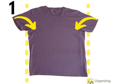 Fold T Shirts, T Shirt Folding, Fold Clothes, Shirt Folding, How To Fold, Folding Clothes, Organizing Systems, Clothing Hacks, Knee Length