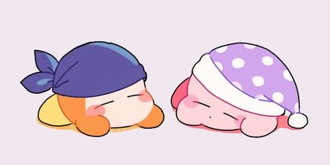 Christmas Pfp Matching, Bandana Dee, Kirby Fanart, Waddle Dee, Videogame Art, Kirby Games, Christmas Pfp, Kirby Stuff, Sayaka Miki