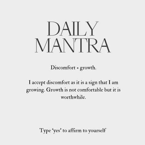 Discomfort = growth. It's difficult to grow in what is always comfortable. We have to be willing to rest in the discomfort of things in order to grow and evolve. #spirituality #divine #divinefeminine #divinefeminineenergy #soulgrowth #darknightofthesoul #awake #awakenedsoul #soulmates #soulmate #soulawakening #soulalignment #astrology #alignment #meditation #spiritguides #spiritualbeing #spiritualgifts #spiritualgirls #spiritualbeings #spiritualbabe #guidance #divineguidance Discomfort Quotes, Growing Spiritually, 2025 Goals, Soul Growth, Inspo Quotes, Teaching Yoga, Parts Of Speech, Yoga Quotes, Mind Body Spirit