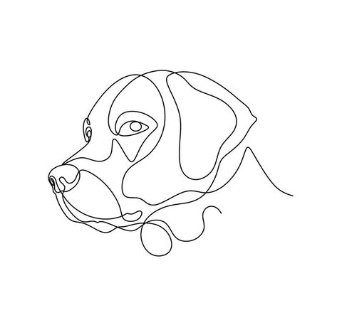 Simple One Line Drawings, Pitbull Tattoos, One Line Design, Aesthetic Wall Prints, One Line Animals, One Line Drawings, Cat And Dog Tattoo, Continuous Line Tattoo, Minimal Portrait