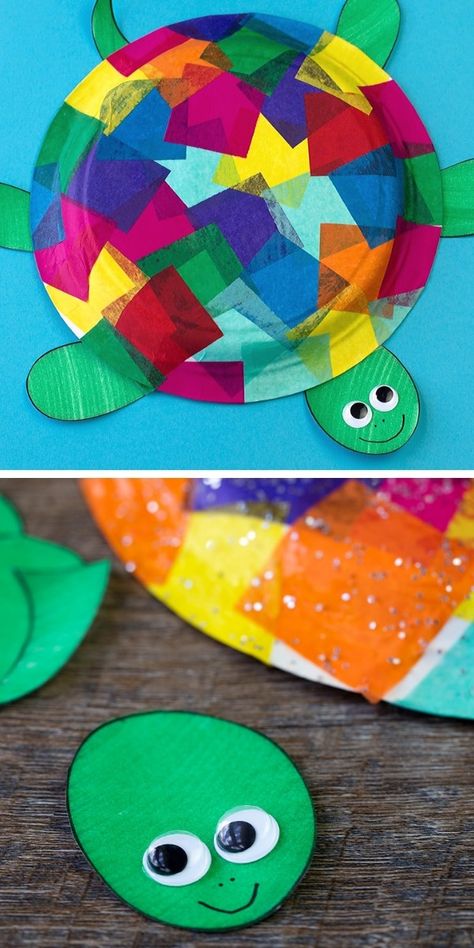 Animal Paper Craft Template, Paper Craft Animals, Animal Paper Craft, Sea Creatures Crafts, Safari Crafts, Craft Animals, Sea Animal Crafts, Turtle Craft, Animal Crafts Preschool