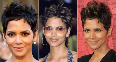 15 Halle Berry-Approved Hairstyles That Will Convince You To Go Short Halle Berry Short Hair, Halle Berry Pixie, Halle Berry Hairstyles, Halle Berry, Pixie Cuts, Cropped Style, Short Hairstyles, Halle, Pixie Cut