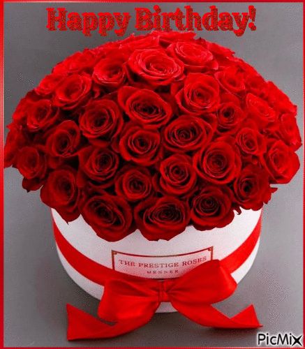 Birthday Flowers Bouquet, Rose Basket, City Flowers, Birthday Roses, Birthday Bouquet, Rose Flower Wallpaper, Happy Birthday Photos, Red Rose Bouquet, Box Roses