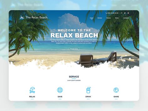 Resort website design Beach Resort Website Design, Resort Web Design, Resort Website Design Inspiration, Beach Website Design, Resort Poster Design, Beach Website, Resort Website, Hotel Website Design, Portfolio Website Template