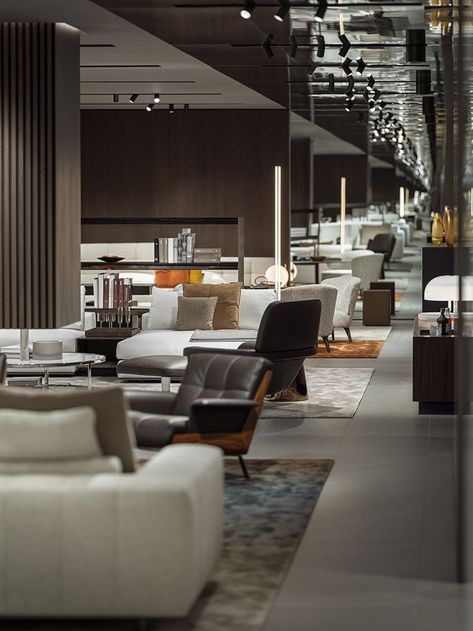 Minotti Boston by DDC Group Flagship Store #minotti #boston #flagship #store Luxury Furniture Showroom, Luxury Desk, New England Home, Boston Design, Showroom Display, Showroom Interior Design, New England Homes, Interior Design Concepts, Architecture Design Concept