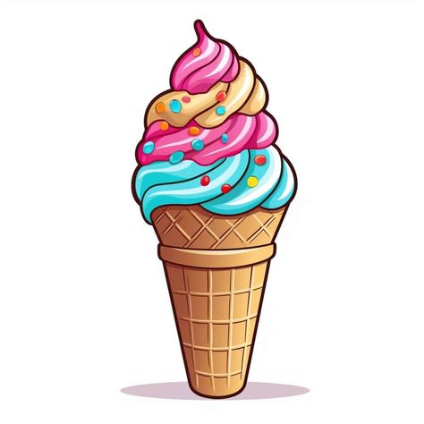 Ice Cream Kartun, Ice Cream Craft Ideas, Ice Cream Clip Art, Ice Cream Ideas, Craft Ice Cream, Ice Cream Craft, Cool Crafts For Kids, Paper Ice Cream, Craft Ideas With Paper