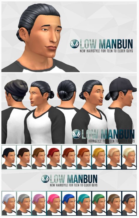 Sims 4 Male Bun Cc, Sims 4 Cc Male Hair Bun, Man Buns, Sims Stories, Male Hair, Bun Updo, Ethnic Hairstyles, Sims Hair, Man Bun