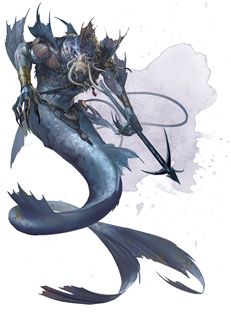 D D Monsters, Mermaids And Mermen, 다크 판타지, Fantasy Races, Fantasy Monster, Sea Monsters, Monster Design, Fantasy Rpg, Creature Concept