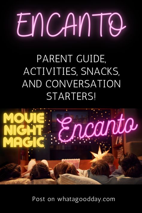 Encanto Snacks, Impulse Aesthetic, Encanto Movie Night, Movie Night Activities, Conversation Ideas, Fun Snack Ideas, Encanto Movie, Disney Movie Night Dinner, Backyard Movie Party