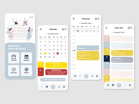 Calender Ui, Desain Ux, Interactive Calendar, App Design Layout, Android App Design, 달력 디자인, Calendar Layout, Mobile App Design Inspiration, Calendar App