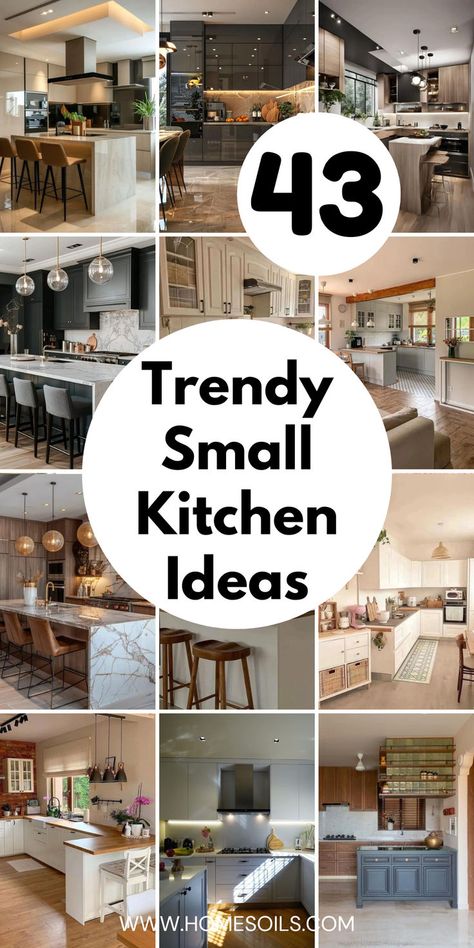 Discover 43 trendy small kitchen ideas that maximize space without sacrificing style. These designs feature clever storage, modern layouts, and chic finishes to create functional yet fashionable kitchens. Get inspired to transform your compact kitchen into a stylish haven! Tiny Kitchen Remodel Ideas, 9×6 Kitchen Design, Pet Friendly Kitchen, Best Small Kitchen Layout, Small Kitchen Design Decor, Small Beautiful Kitchen Design, Kitchen Design For Small Kitchens, Small Designer Kitchen, Small Modern Rustic Kitchen