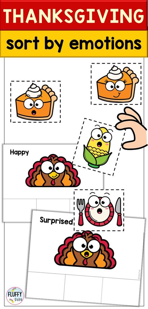 Thanksgiving sorting printables for your toddler and preschool kids. Perfect for independent activities. Great for your fine motor centers and fast finishers activity. Thanksgiving Homework Preschool, Thanksgiving Sorting Preschool, Thanksgiving Cognitive Activities, Thanksgiving Activity Preschool, Thanksgiving Centers Preschool, Thankful Activities For Toddlers, Prek Thanksgiving Activities, Thanksgiving Occupational Therapy, Pre K Thanksgiving