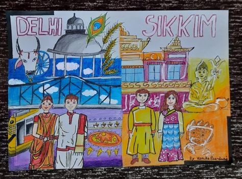 Sikkim Culture, Culture Poster, Crafts Ideas, Poster Making, Indian Dresses, Culture Art, Art Reference, Poster Art, Portfolio