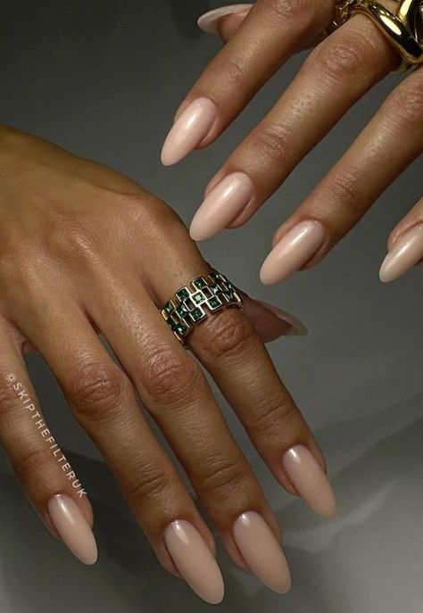 long nude biab nails | Live That Glow Nude Oval Nails, Nails Brown Skin, Nude Nails Black Women, Nude Nail Designs, Long Nail Designs, Nude Dress, Nail Envy, Brown Skin, Nude Nails