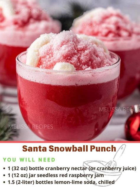 Christmas Breakfast Drinks, Snowball Punch, Christmas All Year, Christmas Drinks Recipes, Christmas Punch Recipes, Drink Recipes Nonalcoholic, Seasonal Cocktail, Breakfast Drink, Mixed Drinks Recipes