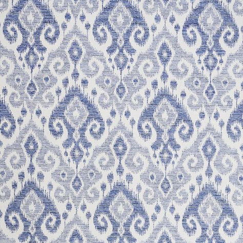 DEDRA PERFORMANCE Ikat Motifs, Motif Arabesque, Schumacher Wallpaper, Luxury Flooring, Waverly Fabric, Arabesque Pattern, Schumacher Fabric, Indigo Fabric, New Traditional