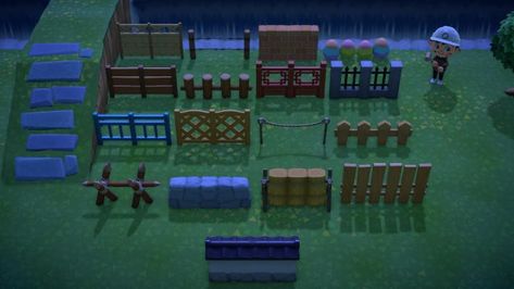 Acnh Fences, Animal Crossing Fence Code, Acnh Fence Designs, Acnh Zen, Froggy Chair, Fences Ideas, Ac Codes, Ideas Animal Crossing, Random Idea