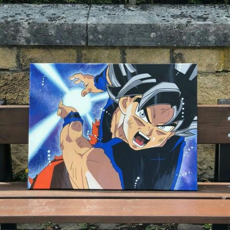 #dragonball #super #art #painting #goku #ultrainstinct #fight #jiren #acrylic #canvas Goku Acrylic Painting, Dragon Ball Painting Canvas, Goku Paintings, Goku Canvas Painting, Dragonball Painting, Dbz Painting, Dragon Ball Z Painting, Goku Painting, Goku Canvas