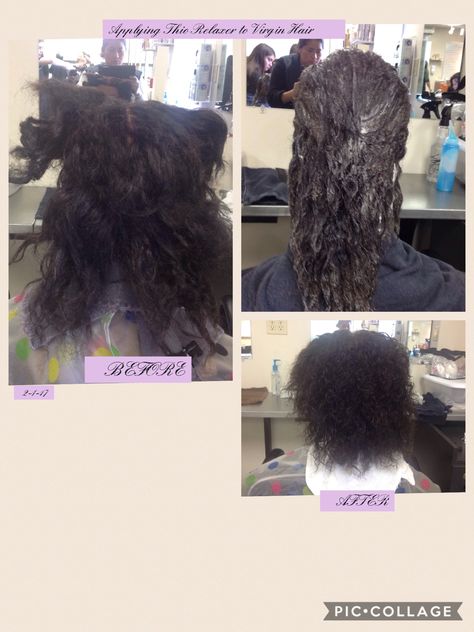 Before and after applying Thio Relaxer to Virgin Hair. Relaxer Styles, Styles For Black Hair, Hair Relaxer, Hair Salons, New Template, Relaxed Hair, Best Hairstyles, Virgin Hair, Beauty Inspiration