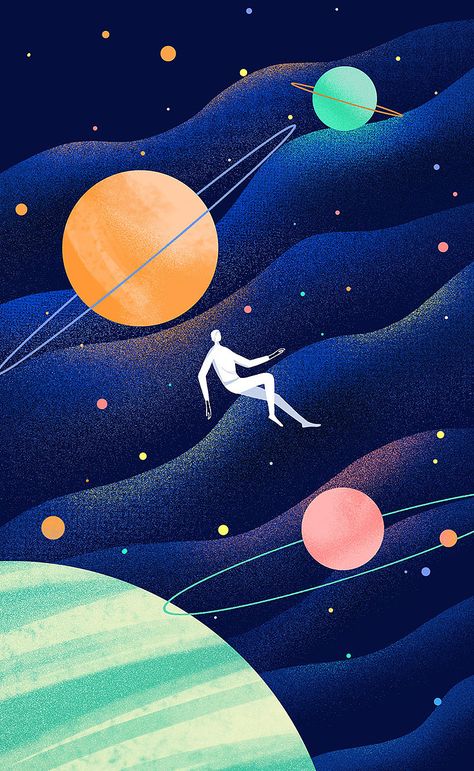 Space Illustration, 카드 디자인, Space Opera, Flat Illustration, Editorial Illustration, Book Cover Design, Graphic Design Posters, Space Art, Graphic Poster