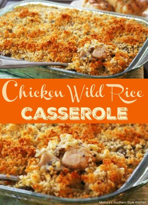 Chicken Wild Rice Casserole, Recipes Deserts, Chicken Wild Rice, Wild Rice Recipes, Wild Rice Casserole, Casserole Chicken, Chicken Rice Casserole, Rice Casserole Recipes, Diy Easy Recipes