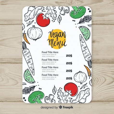 Hand drawn modern restaurant menu templa... | Free Vector #Freepik #freevector #freepattern #freefood #freemenu #freetemplate Visual Advertising, Menu Card Design, Restaurant Menu Template, Food Menu Design, 카드 디자인, Restaurant Menu Design, Modern Restaurant, Poster Pictures, Photos Hd