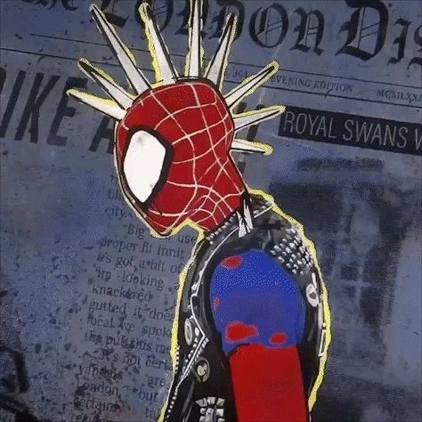 Punk Drawing, Spiderman Painting, All Spiderman, Hobie Brown, Spider Punk, Image Spiderman, Spaider Man, Spiderman Drawing, Spiderman Art Sketch