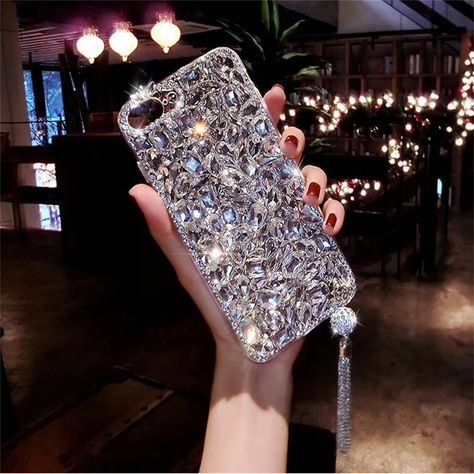 Luxurious 3D Bling Jewelry Rhinestone Crystal Diamond Soft Phone Case for Huawei P50 P60 P70 Ultra Iphone Cases Bling, Bling Phone Cases, Branded Phone Cases, Diamond Decorations, Diamond Bling, Luxury Phone Case, Crystal Diamond, Buying Diamonds, Iphone Cover