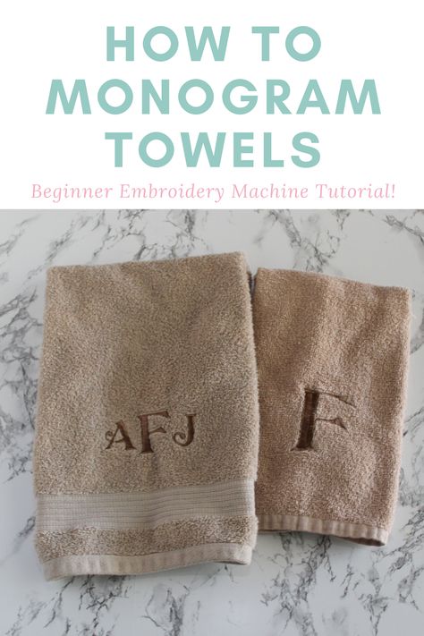 Make monogrammef towels using an embroidery machine. Where to place the monogram, what stabilizer to use, and how to pick a design. Embroider Towels, Brother Luminaire, Embroidery Hacks, Sewing Simple, Monogramming Ideas, Embroidering Machine, Towel Embroidery Designs, Embroidery Business, Machine Embroidery Tutorials