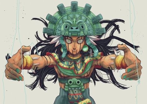 Personaje Fantasy, Piskel Art, Mexican Culture Art, Graphisches Design, Aztec Art, Black Anime Characters, Arte Fantasy, Mexican Art, 영감을 주는 캐릭터