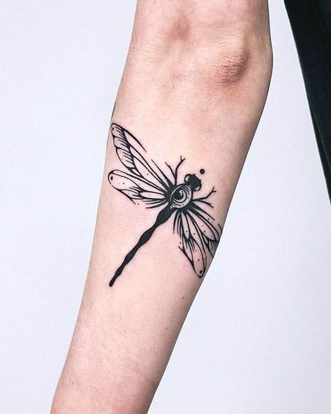 57 Stunning Dragonfly Tattoos With Meaning - Our Mindful Life Male Dragonfly Tattoo, Dragonfly With Eyes Tattoo, Dragonfly Tattoo Men Ideas, Boho Dragonfly Tattoo, Trippy Dragonfly Tattoo, Black And Grey Dragonfly Tattoo, Dragonfly Coverup Tattoo, Dark Dragonfly Tattoo, Black And White Dragonfly Tattoo