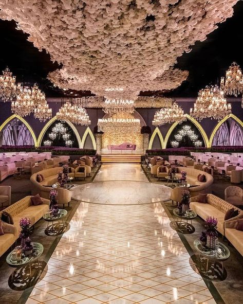 Wedding Hall Design, Wedding Decoration Idea, Ideas Wedding Decoration, Decoration Ideas Wedding, Luxury Weddings Reception, Dream Wedding Reception, Wedding Hall Decorations, Wedding Salon, Wedding Background Decoration