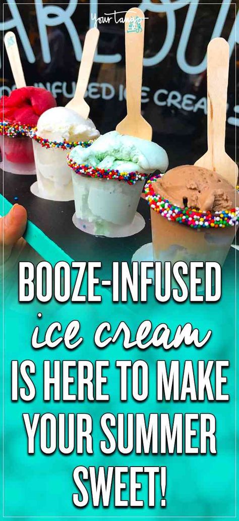 Tipsy Scoop, a new Ice cream parlor in New York, is serving up booze-infused ice cream for a summer of absolute bliss! Here are the details about alcoholic ice cream. Alcoholic Ice Cream, Boozy Ice Cream, Alcoholic Treats, Ice Cream Drinks, Ice Cream Cakes, Alcoholic Desserts, Healthy Food Habits, Boozy Desserts, Homemade Ice Cream Recipes