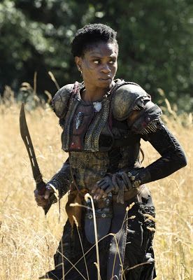 List: Warrior Women from Film  TV: The 100 The 100 Fashion, The 100 Indra, Indra The 100, Adina Porter, Post Apocalyptic Costume, Apocalyptic Clothing, The 100 Clexa, The 100 Show, Warrior Women