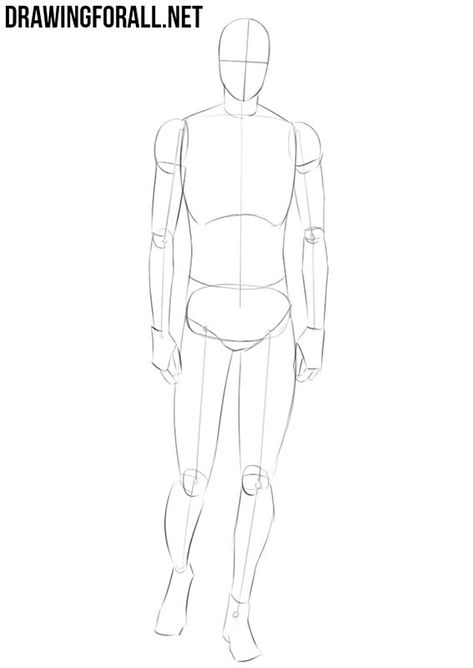 Male Body Drawing, Drawing Anime Bodies, Body Outline, How To Draw Anime, Anime Body, Body Template, Body Tutorial, How To Draw Steps, Body Drawing Tutorial