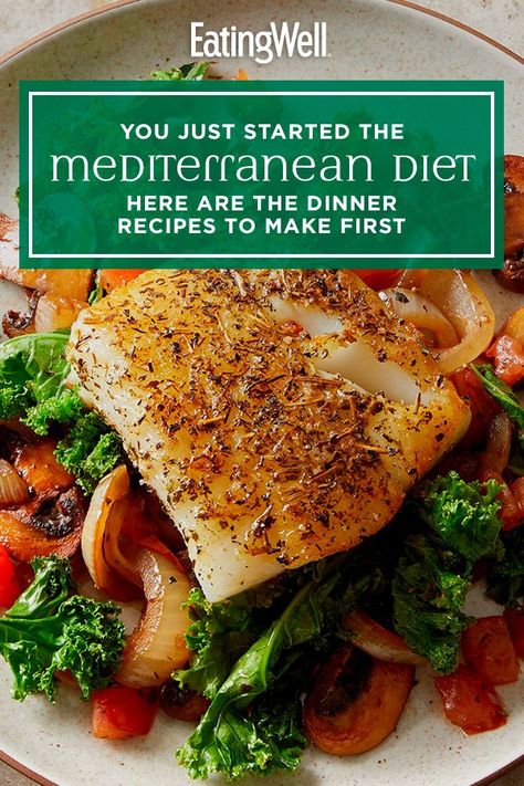 Meteranian Dinner Recipes, Mediterranean Sunday Dinner, Healthiest Dinner Recipes, Meditteranean Diet Recipes, Fall Mediterranean Recipes, Mediterranean Diet Soups, Mediterranean Diet Fish Recipes, Mediterranean Fish Recipes, Diet Fish Recipes